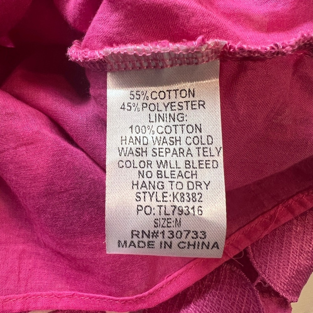 Umgee Women's M Pink Circle Lace Shift Dress Cotton Blend | Preppy Retro - Picture 5 of 6